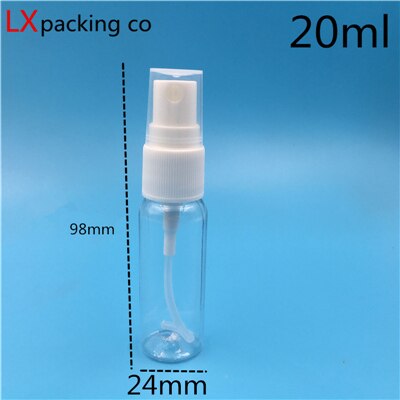 50 stuks 10 60 100 120 150 ml doorzichtige hervulbare plastic spray parfumflesjes lege cosmetische container: 20ml 0.7 oz 50 stuks