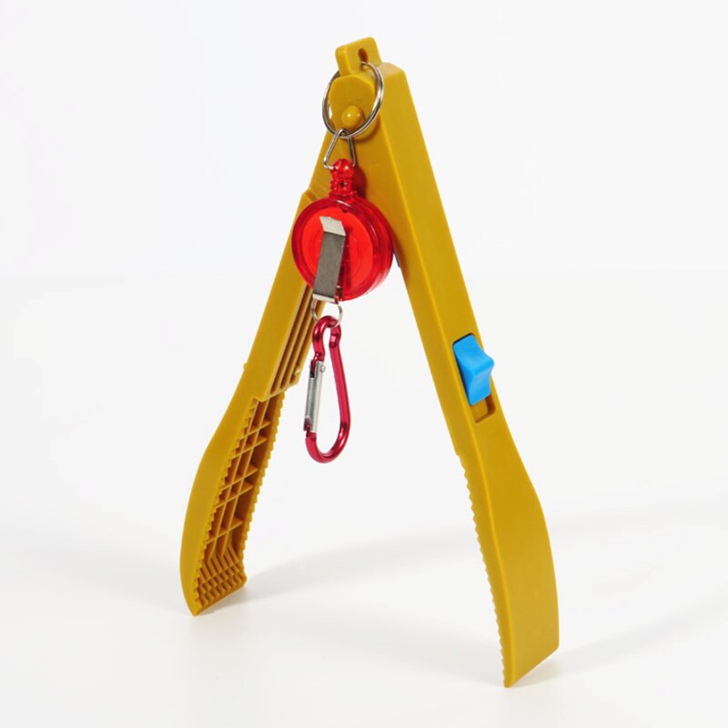 Vissen Lichaam Grip Klem Gripper Grabber Met Lock Schakelaar Trigger Multifunctionele Vissen Vis Clip Hand Controller Tackle Tool: Yellow