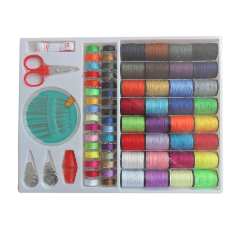 Carretes de hilo de 64 hilos, novedad, tijeras de cinta de aguja, herramientas de costura multifunción, E2shopping: Default Title