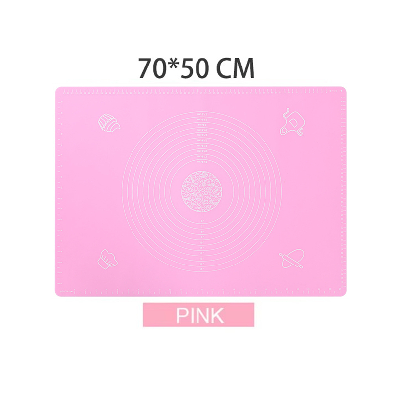 Estera de silicona para hornear, tapetes para masa para amasar, hoja para pastel de Pizza, utensilios para parrilla, utensilios para hornear, almohadilla de mesa, accesorios de pastelería de cocina: Verde claro