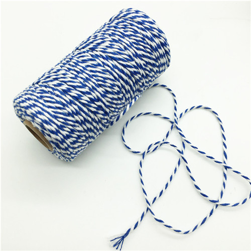 100 m/roll Kleurrijke DIY 2ply Bakers Roze String Katoenen Koorden Touw voor Home Decor Handgemaakte Kerst Cadeau Verpakking ambachtelijke Projecten: Royal white