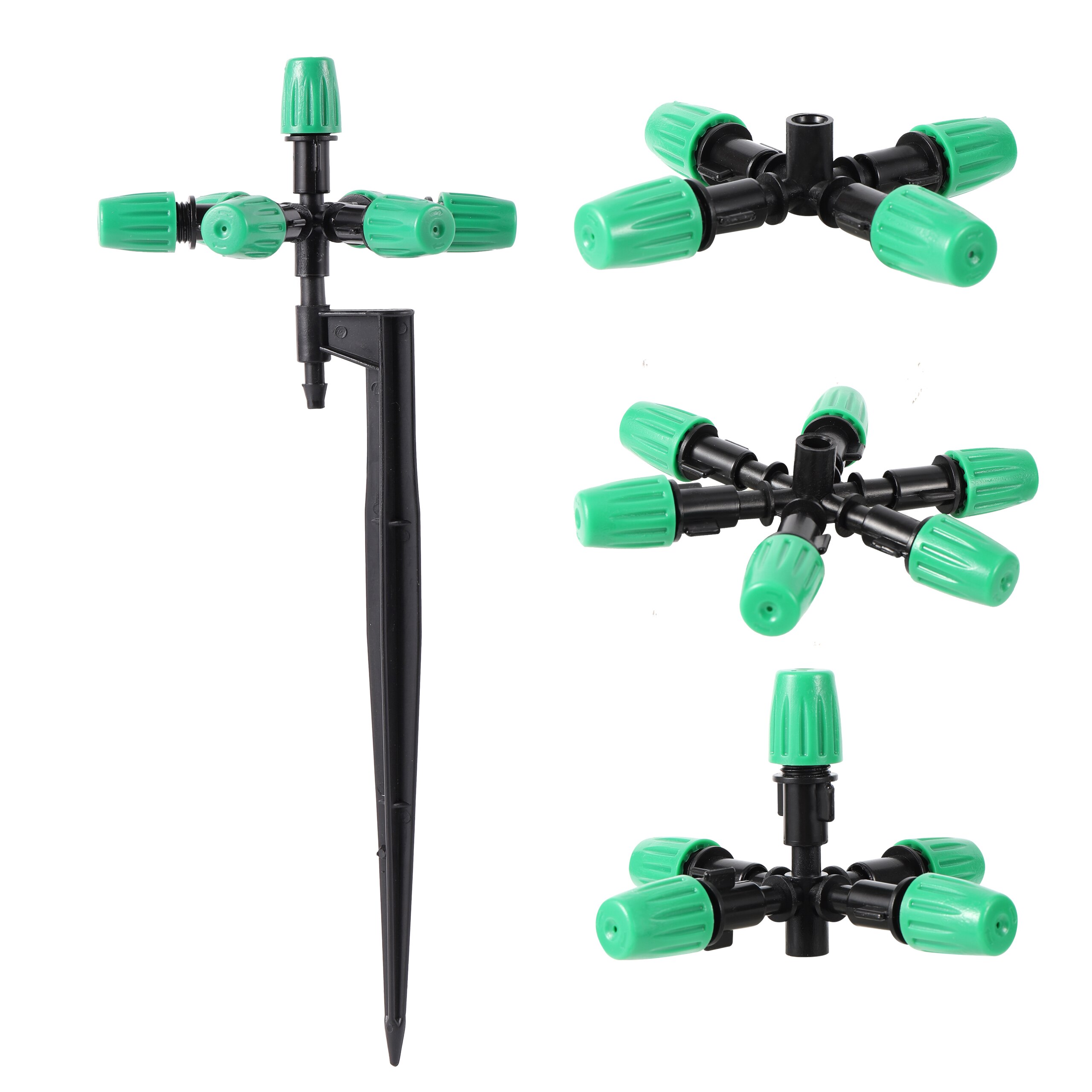 Atomizing Misting Nozzle 4/5/6/7 Way Sprayer With Holder Stand Garden Flower Fruit Tree Agriculture Watering Tool