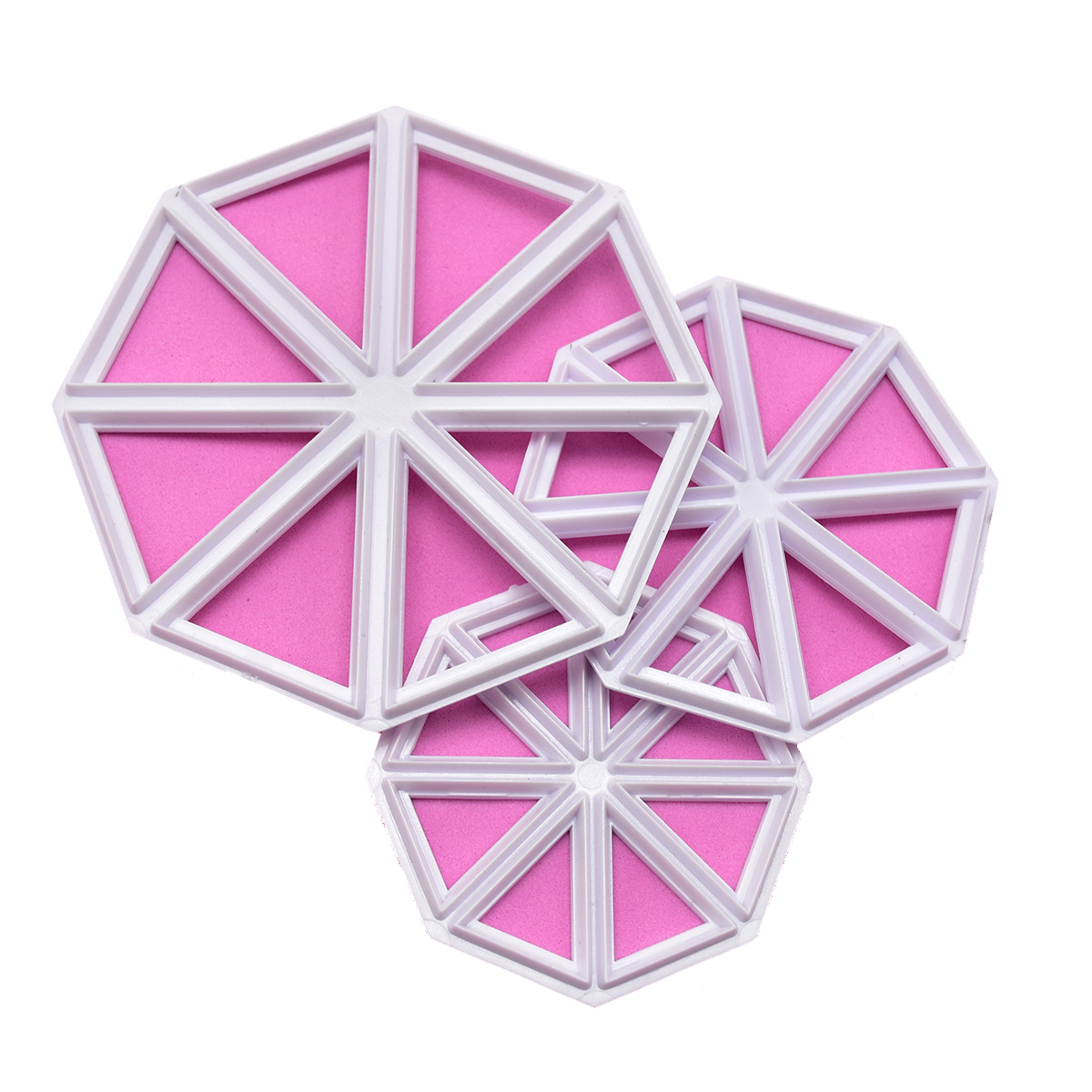 Cortador de pasteles con forma de bandera triangular, molde para galletas, Fondant, Chocolates, herramientas de decoración de sellos, pastelería para hornear de cocina, 3 unids/set por juego