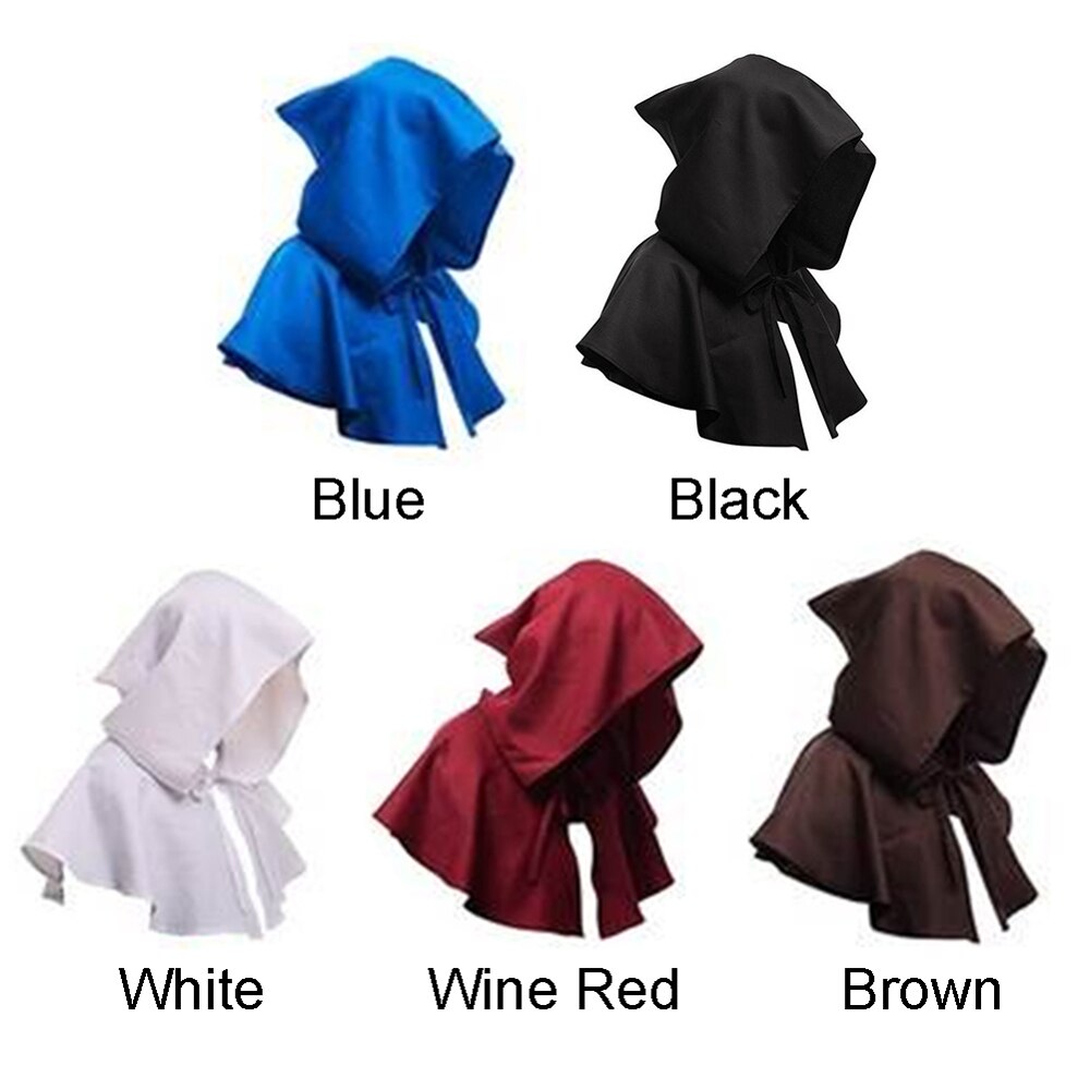 Unisex Medieval Gothic Hood Halloween Witch Hooded Party Cloak Cloak Ordinary Witchcraft Pagan Cosplay Masquerade