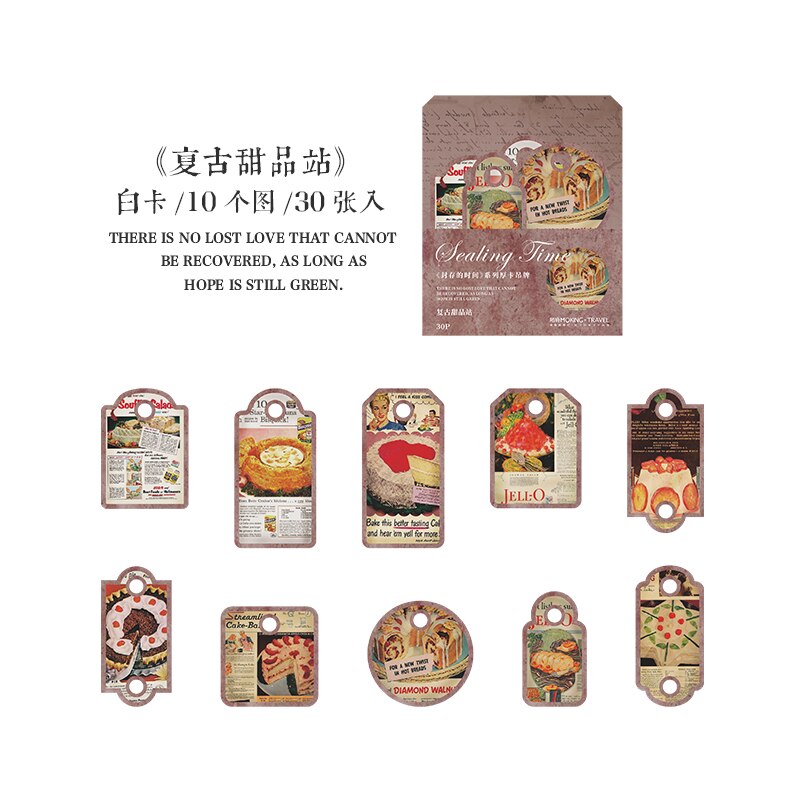 30 Sheets Antique Thick Card Hangtag Material Paper Junk Journal Planner Scrapbooking Vintage Decorative DIY Craft Paper: A