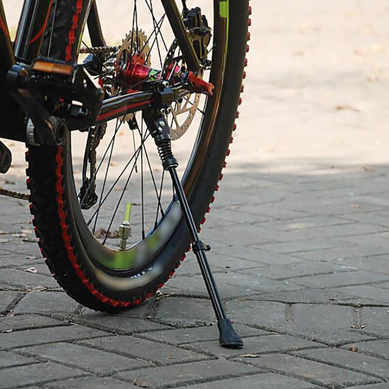 Cykel kickstand 26cm-36cm justerbar mtb landevejscykel parkeringsstativ mountainbike support side kick stativ fodbøjle cykeldele