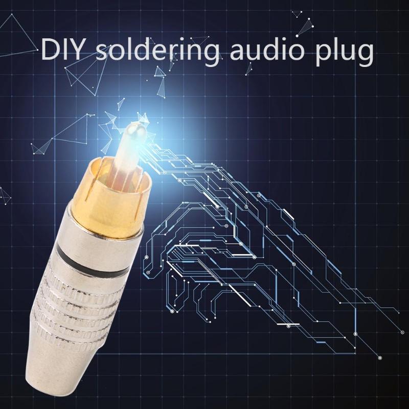 10 Stks/set Rca Connector Solderen Connector Audio Video Plug Diy Rca Luidspreker Adapter Plug Voor Diy Audio Video Kabel