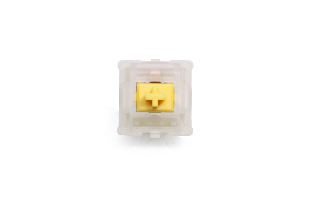 Gateron CAP Milky Yellow V2 Switch Extras 5pin RGB Linear 63g mx stem switch for mechanical keyboard 50m with Acrylic Base Case