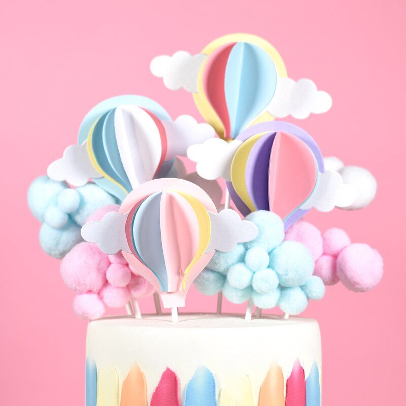 Balloon Cloud Birthday Cake Topper For Birthday Party Decorations
