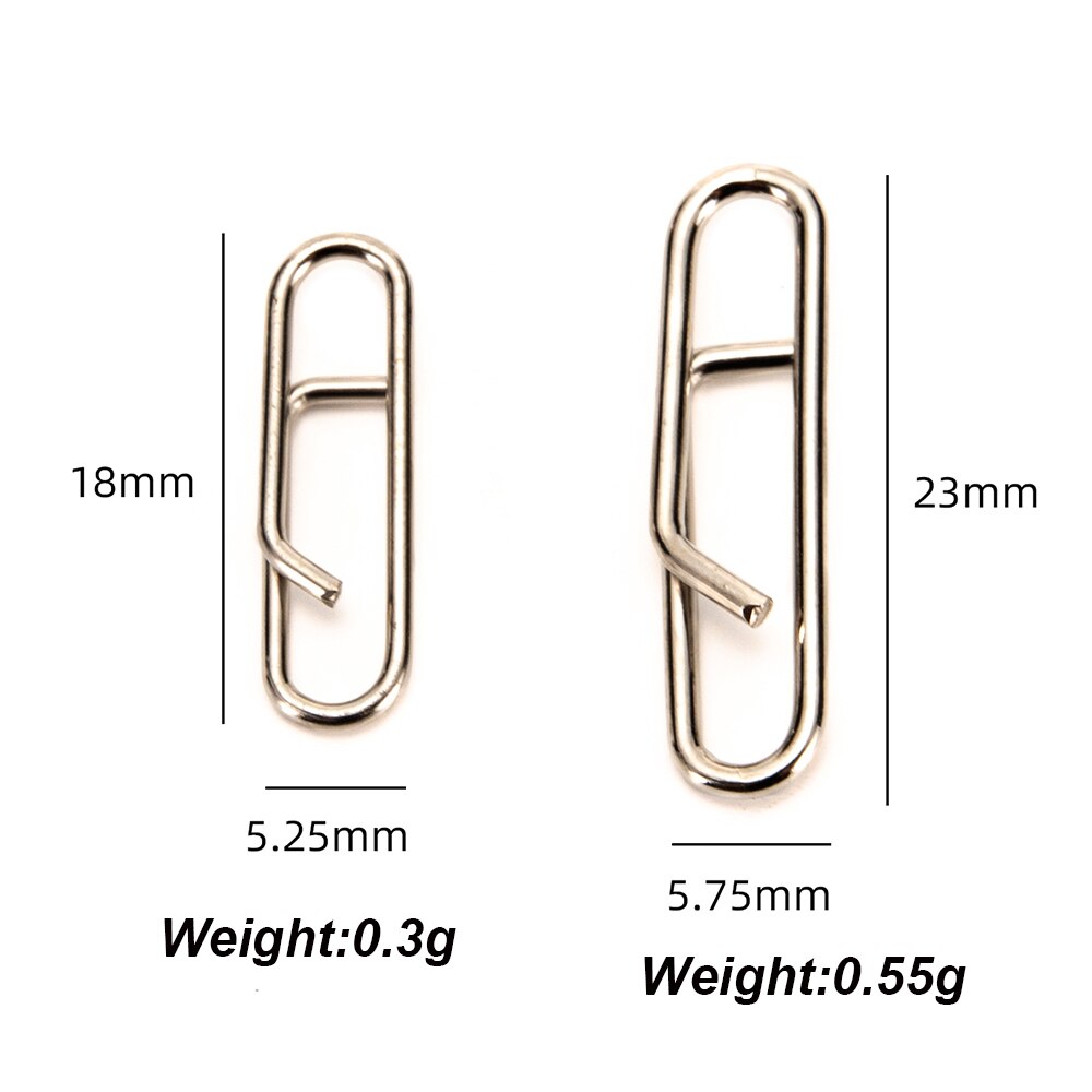 50pcs Powerful Stainless Steel Fast Link Clip Quick Change Lead Clips Fishing Snap Fishing Clip Interlock Tackle fish accessory
