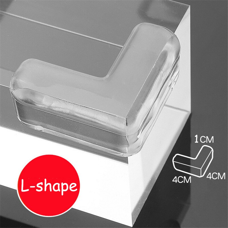 4/8/16pcs Transparent Anti-collision Angle PVC Pad Child Safety Corner Guard Baby Collision Proof Protector Table Corner Bumper: L-Shape / 4Pcs