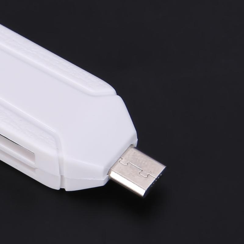 1pc 2 in 1 usb 2.0 otg muistikortinlukija sovitin universaali micro usb tf sd kortinlukija puhelimeen tietokone kannettavaan