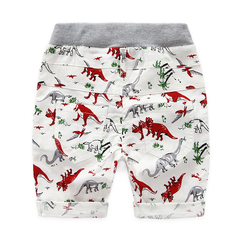 Sommer løse drenge 2 ~ 7 aldre børn drenge shorts børn strand slid dinosaur mønster drenge bund bukser karakter sports shorts
