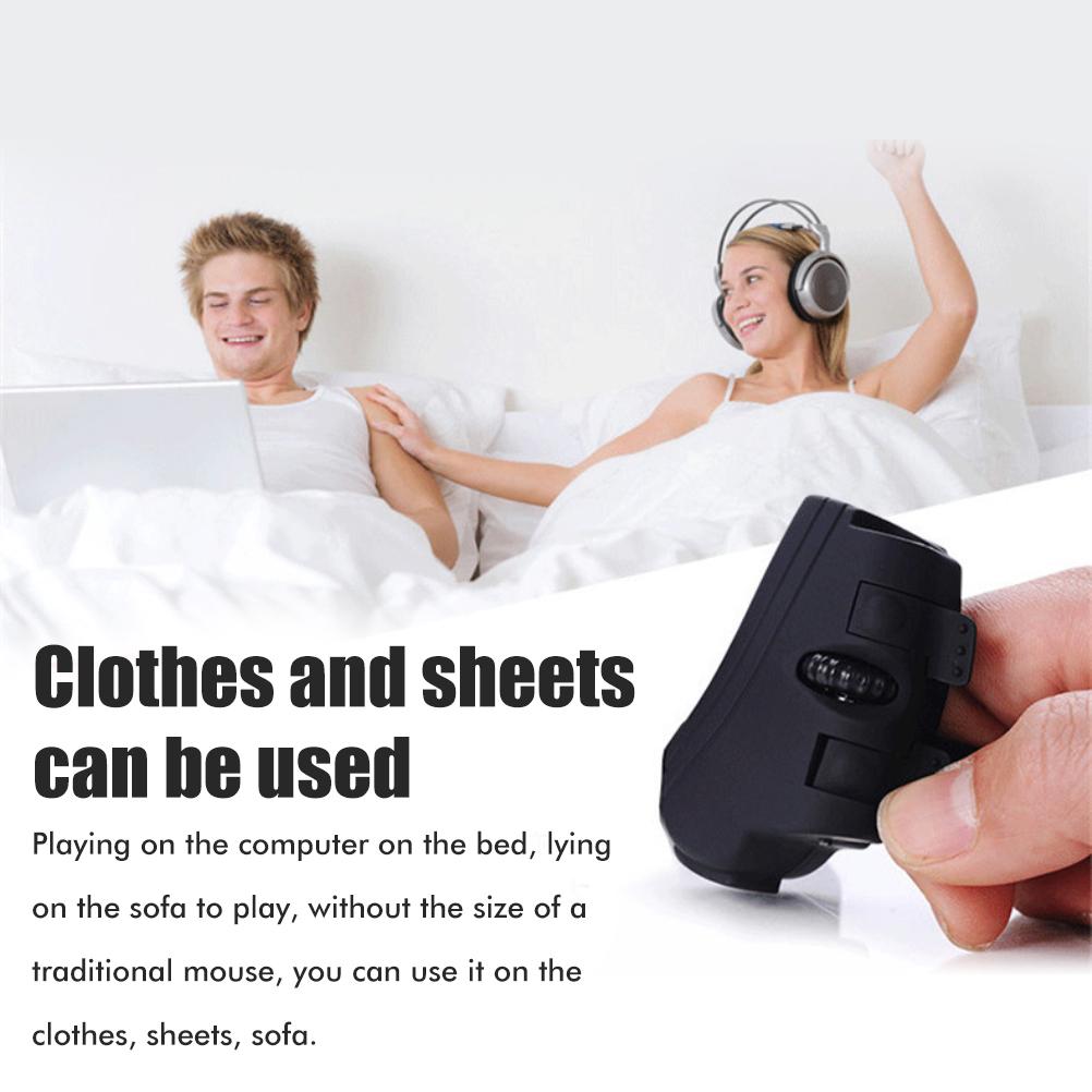 Wireless Finger Mouse Mini USB Mouse Rechargeable Pocket Ring Mouse For PC Laptop Tablet