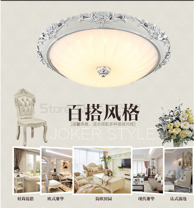 Europese Plafondlamp Slaapkamer Ronde Eenvoudige Woonkamer Lamp Led Balkon Gangpad Restaurant Lampen WF527435