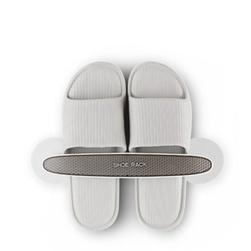 Adhesive Towel Rack Bathroom Towel Bar Shelf Wall Mounted Towels Hanger Toilet Suction Cup Holder Kitchen Bathroom Organizer: grey 26cm / 2pcs