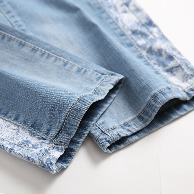 Mannen Denim Jeans Stretch Broek Mannen Koreaanse Stijl Trendy Persoonlijkheid Bedelaar Grote Size Tij Ripped Jeans