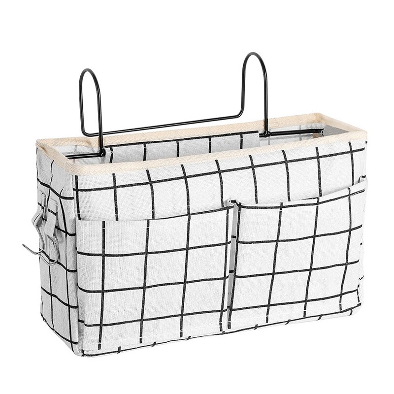 Chevet Suspendu Organisateur de Poche Sac De Rangement Organisateur de Garde-Robe Coton Chambre Salle De Bain Magazine Fourre-Tout De Stockage Organizador Pochette: 007