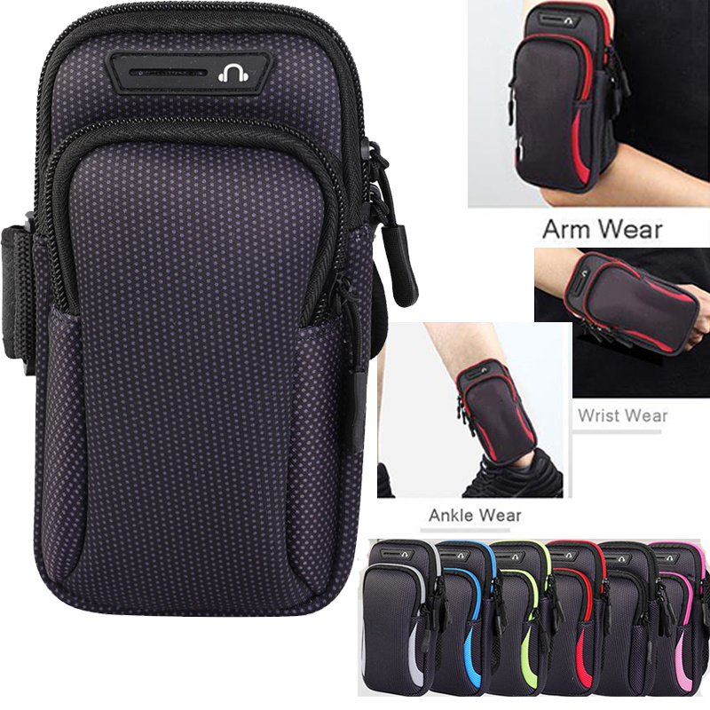 Wrist Arm Band Bag Universal for Mobile iPhone 13 with 6.5&quot; 7.2 inch Breathable Mesh Waterproof Sports Armband Phone Case