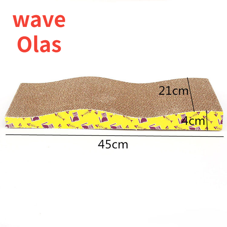 Huisdier Kat Krabben Golfkarton Slijpen Klauw Plaat + Catnip Papier Pad Klimframe Schraper Mat Kat Kartonnen Kat Speelgoed: WIT