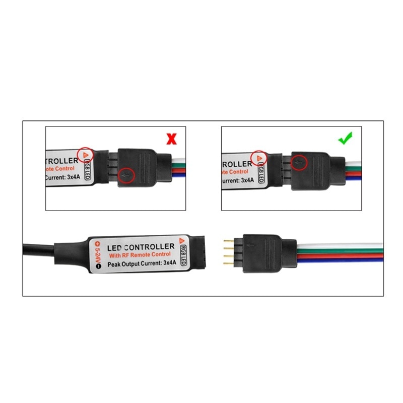 LED RGB Controller 5V 12V 24V USB Rgb Led controller 12v 3 24 44 Key IR RF remote controller for led strip
