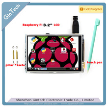 3.2 INCH Raspberry Pi LCD, Raspberry Pi TFT, 3.2 "LCD resistive display spi-interface + Pijler + touch pen
