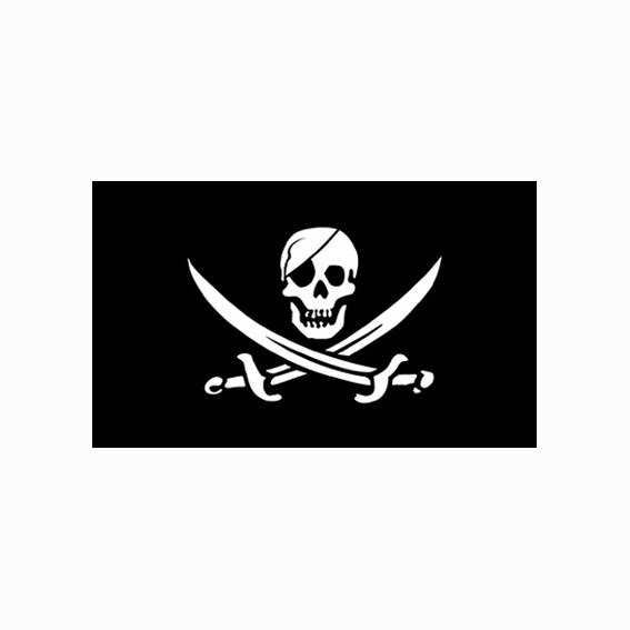 90x150CM jolly roger skull Flag: Sand Color / 60 x 90cm