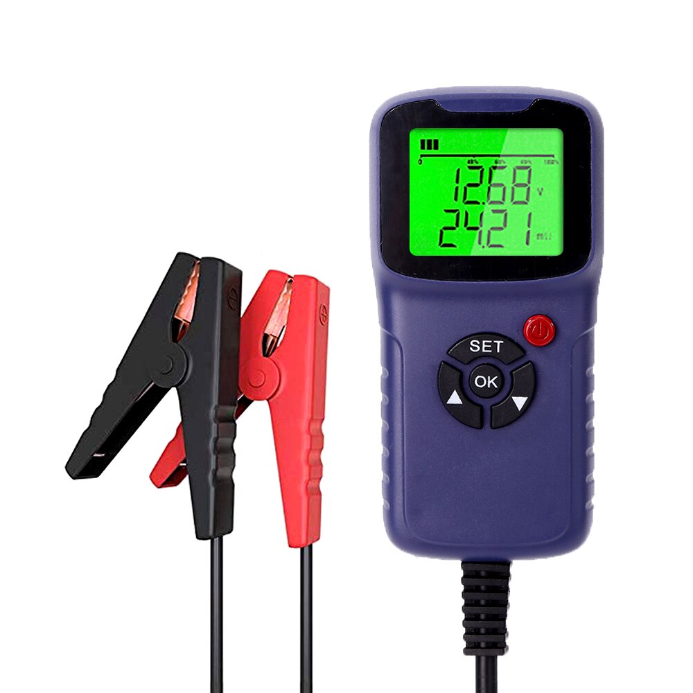 Car Battery Charger Tester Analyzer 12V 2000CCA Battery Voltage Test Charge Circuit Charge Tester Automatic Diagnosis: Purple