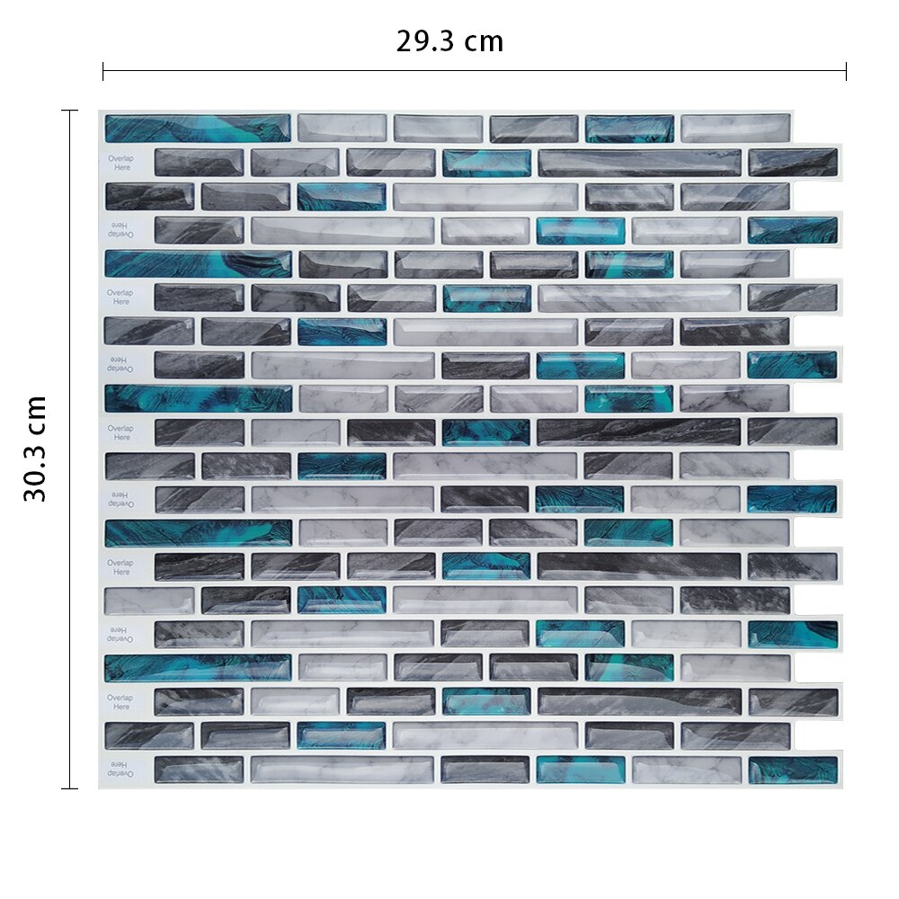 Smart selvklæbende mosaik backsplash køkken subway skrælle og klæbe fliser: Msob -001