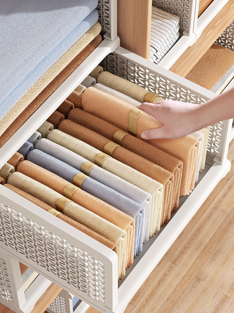 Joybos Wardrobe Storage Cabinet Organizer Drawer Storage Box Layered Partitions Finishing Shelf Dormitory Rack Storage 1pc