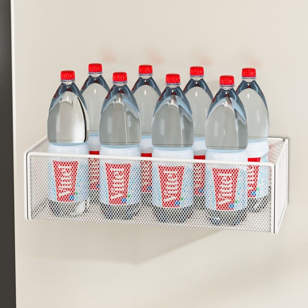 Metalowa półka magnetyczna na lodówkę Wielofunkcyjny regał na lodówkę bez wiercenia Trwałe kwadratowe półki kuchenne