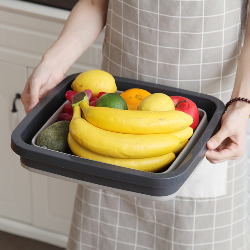 Vouwen Wassen Wastafel Badkamer Wastafel Keuken Opbergmanden Draagbare Reizen Outdoor Auto Opvouwbare Emmer Camping Benodigdheden