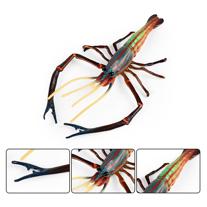Oenux havdyr simulering tigerrejer krebs rejer havliv modelfigurer actionfigurer samling legetøj til børn