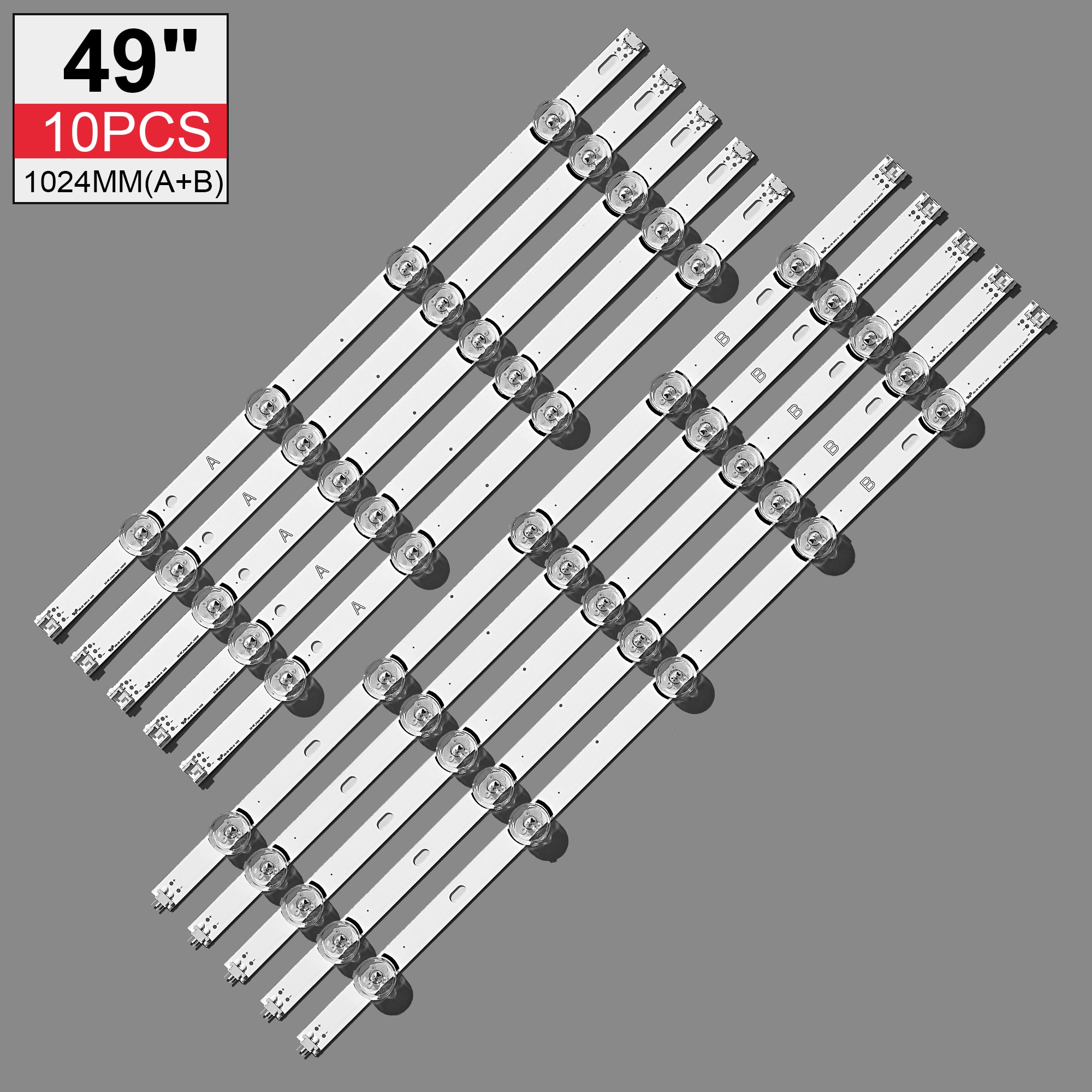Neue 10 Teile/satz LED streifen Ersatz für LG 49LB580V 49LB5500 Innotek DRT 3,0 49 EINE B 6916L-1788A 6916L-1789A 6916L-1944A 1945A