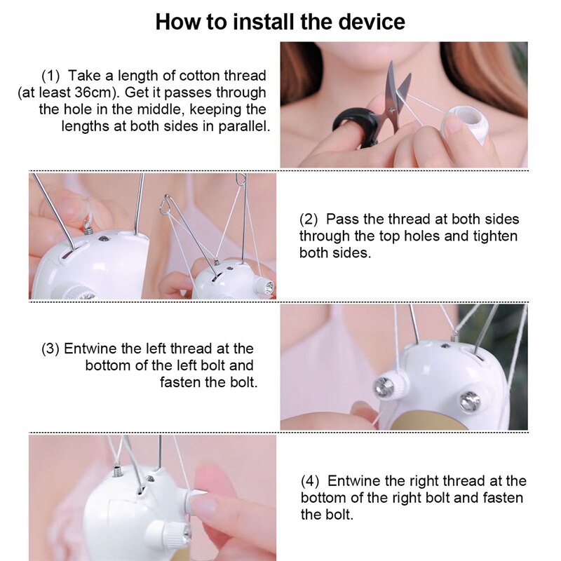 CkeyiN-depiladora eléctrica de hilo de algodón para mujer, recortadora de vello Facial, recargable por USB, afeitadora con luz LED