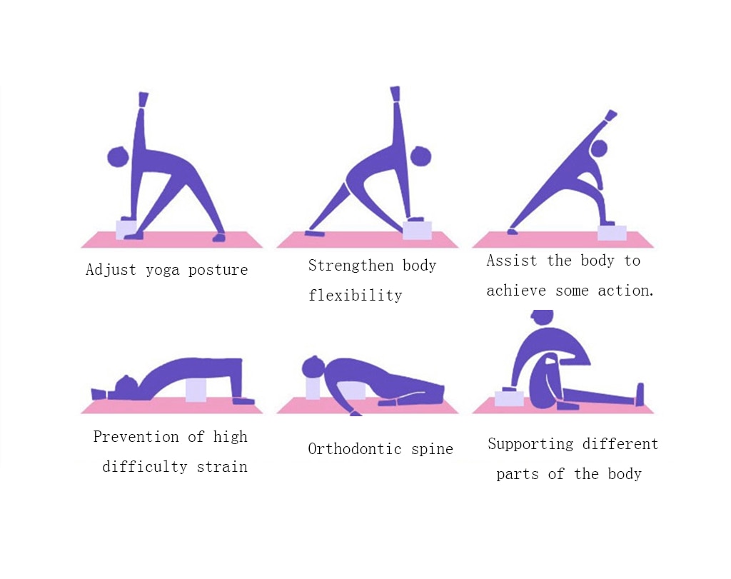 fEVA Yoga Cork Block Pilates Foam Brick Home Stretch Gym Fitness Exercise Tool