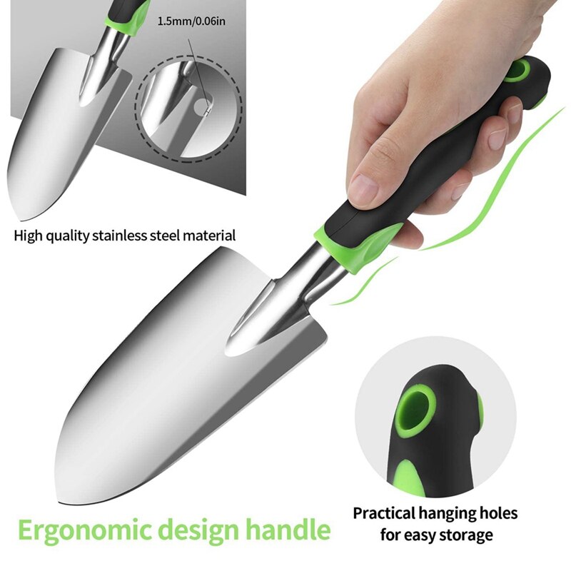 Garden Tools Set,6 Pieces Outdoor Gardening Hand Tool Kit,Gardening Tools Set For Women And Men,Including Shovel, Rake