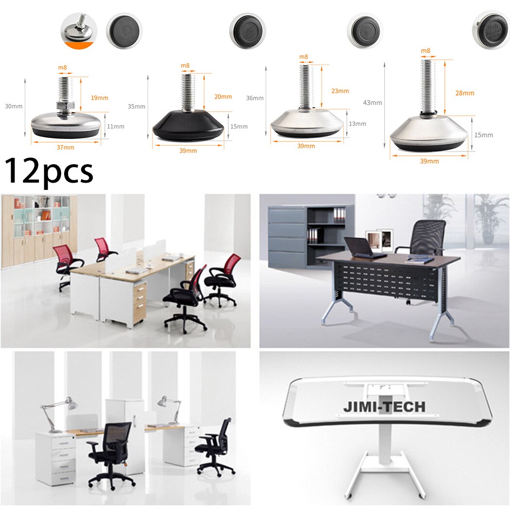Round Levelling Machine Feet Set Accessory Adjustable Base Feet Foot Home