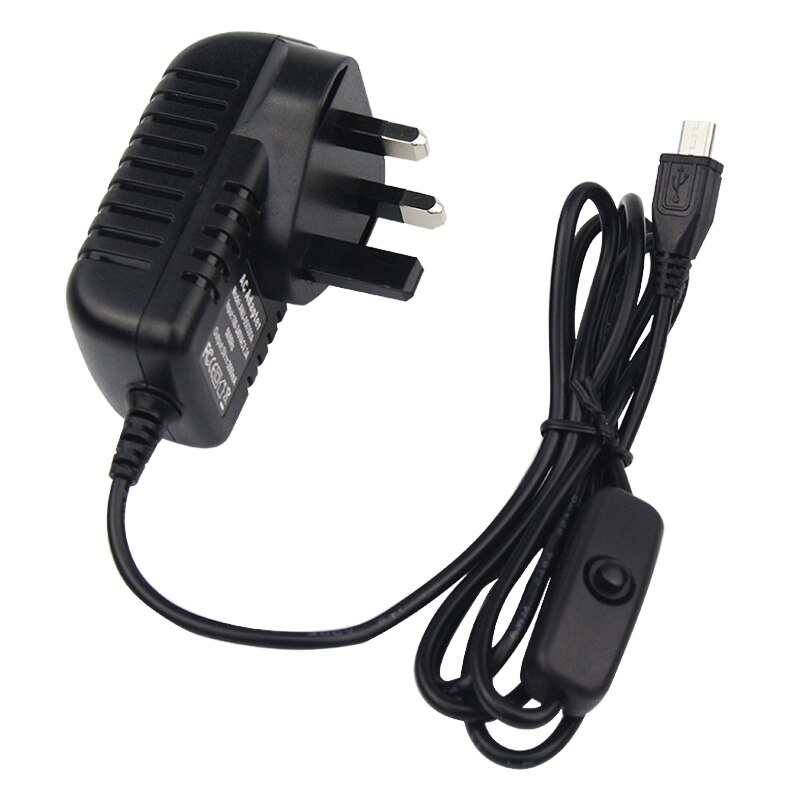 5V 3A For Raspberry Pi 3 B+ Power Supply Micro USB AC Adapter with Power On/Off Switch Switcher EU US UK AU Plug