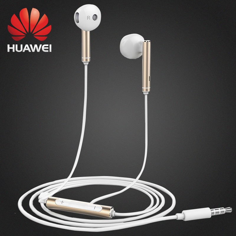 Huawei  am116 øretelefoner original med kontrol mikrofon højttaler headset 1.2m længde kablet support android til xiaomi huawei vivo