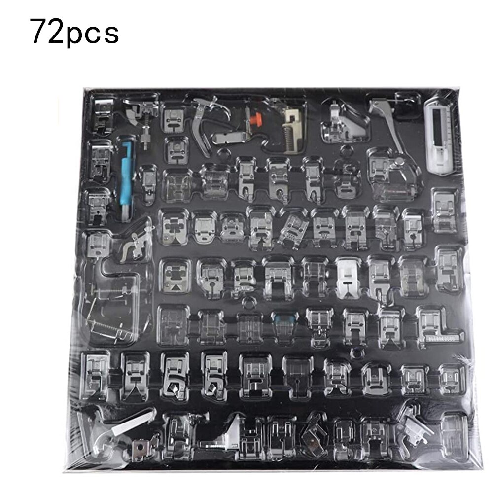11-82pcs Sewing Machine Accessories Foot Presser Household Press Feet Set for Rolled Industrial Sewing Machine: 72pcs