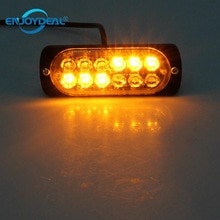 1Pcs 36 W 12 LED Flash Auto Vrachtwagen Bar Emergency Hazard Waarschuwing Strobe 12-24 V LED licht Bar Blauw Rood Lamp Waarschuwing Nachtlampje