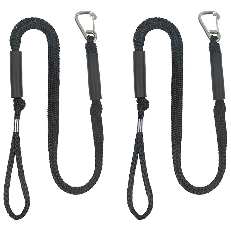 JHD-4Ft Boat Bungee Dock Line With Hook Mooring Rope Boat Accessories For Boats Pontoon Kayak: Clear