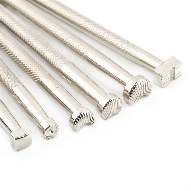 20 unids/set de herramientas para hacer sillas de cuero tallado sellos para manualidades metal duradero tallado en cuero sellos para manualidades Punch