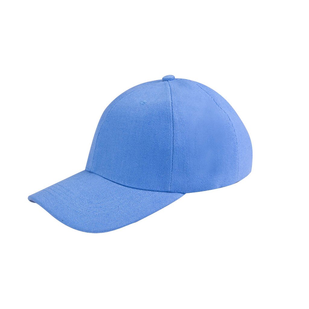 Berretto Da Baseball di modo Degli Uomini Delle Donne Della Protezione di Estate Uomo Del Cappello Del Cotone Regolabile Unisex di Snapback di Hip-Hop di Colore Solido Cappelli Outdoor caps: Sky Blue