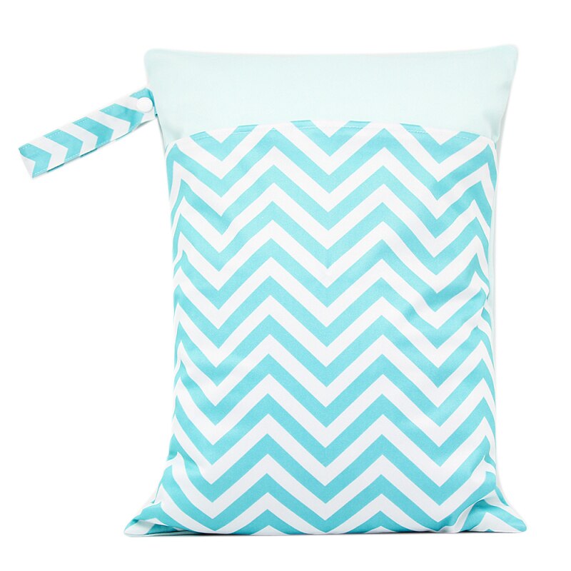 Diaper Storage Bag Waterproof Baby Carriage Storage Hanging Bag Portable Cute Print Double Zipper Diaper Stackers Pocket