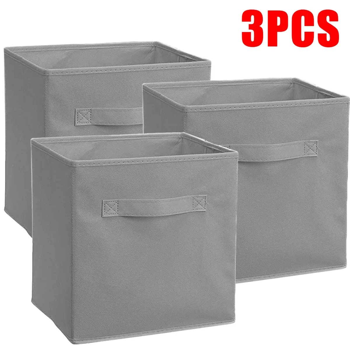 Clothes Storage Box Large Capacity Square Storage Box Without Lid Foldable Non-Woven Storage Box Toys & Snacks Organizer: Burgundy