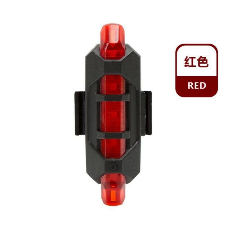 Oplaadbare USB LED Fiets Achterlicht Achterlicht MTB Veiligheidswaarschuwing Fiets Voor Achter Licht Fiets Lamp: Red Light