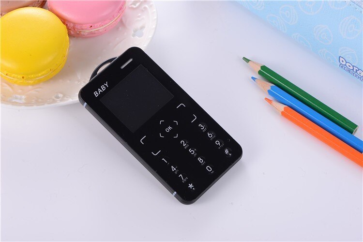 T5 Small Slim Size Cellphone 1.8" Ultra Thin Card Pocket Student MP3 Low Radiation Push Button Mini Mobile Phone: Add 4GB TF Card / Black