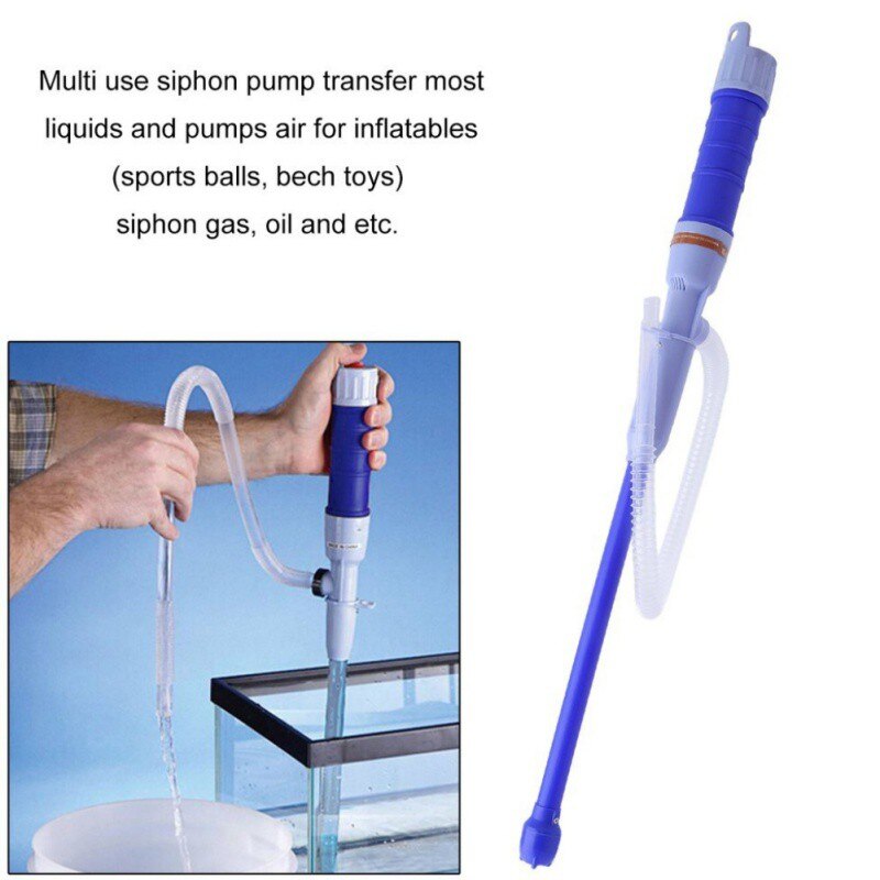 Battery-Operated Liquid Turbo Pump Cordless Pvc Transfer Pump Automatic Powered Portable Liquid Turbo Pump-Blue